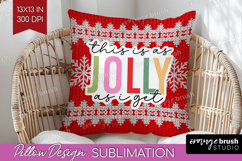 Funny Christmas Quote Pillow Sublimation - Knitted Xmas PNG Product Image 1