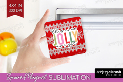Funny Christmas Quote Magnet Sublimation - Knitted Xmas PNG Product Image 1