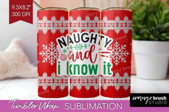 Funny Christmas Quote Tumbler Wrap - Knitted Xmas Tumbler Product Image 1