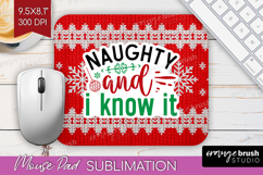 Funny Christmas Quote Mouse Pad Sublimation - Knitted Xmas Product Image 1