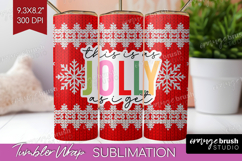 Funny Christmas Quote Tumbler Wrap - Knitted Xmas Tumbler Product Image 1