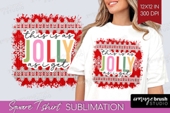 Funny Christmas Quote Square Tshirt Background - Knitted PNG Product Image 1