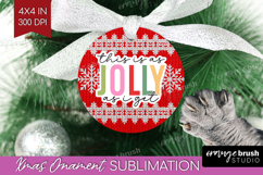 Funny Christmas Quote Ornament PNG - Knitted Xmas PNG Product Image 1