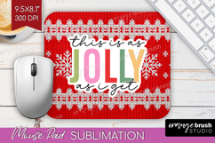 Funny Christmas Quote Mouse Pad Sublimation - Knitted Xmas Product Image 1