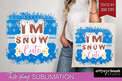 Funny Christmas Quote Tote Bag - Knitted Xmas Tote Bag PNG Product Image 1