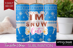 Funny Christmas Quote Tumbler Wrap - Knitted Xmas Tumbler Product Image 1