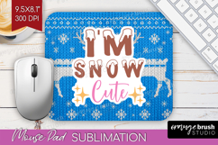 Funny Christmas Quote Mouse Pad Sublimation - Knitted Xmas Product Image 1