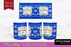 Funny Christmas Quote Mug Wrap - Knitted Xmas Mug PNG Product Image 1