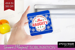Funny Christmas Quote Magnet Sublimation - Knitted Xmas PNG Product Image 1