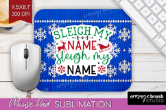 Funny Christmas Quote Mouse Pad Sublimation - Knitted Xmas Product Image 1