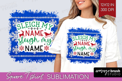 Funny Christmas Quote Square Tshirt Background - Knitted PNG Product Image 1