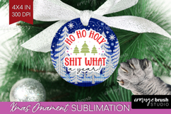 Funny Christmas Quote Ornament PNG - Knitted Xmas PNG Product Image 1