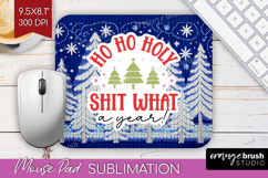 Funny Christmas Quote Mouse Pad Sublimation - Knitted Xmas Product Image 1
