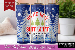 Funny Christmas Quote Tumbler Wrap - Knitted Xmas Tumbler Product Image 1