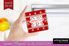 Funny Christmas Quote Magnet Sublimation - Knitted Xmas PNG Product Image 1