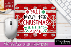 Funny Christmas Quote Mouse Pad Sublimation - Knitted Xmas Product Image 1