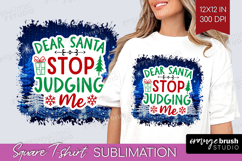 Funny Christmas Quote Square Tshirt Background - Knitted PNG Product Image 1