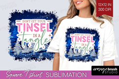 Funny Christmas Quote Square Tshirt Background - Knitted PNG Product Image 1