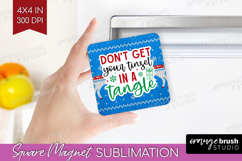Funny Christmas Quote Magnet Sublimation - Knitted Xmas PNG Product Image 1