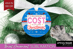 Funny Christmas Quote Ornament PNG - Knitted Xmas PNG Product Image 1