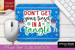 Funny Christmas Quote Mouse Pad Sublimation - Knitted Xmas Product Image 1