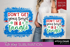 Funny Christmas Quote Tote Bag - Knitted Xmas Tote Bag PNG Product Image 1