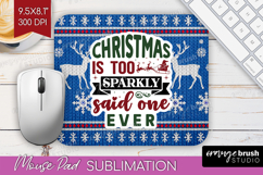 Sarcastic Christmas Quote Mouse Pad Sublimation - Knitted Product Image 1
