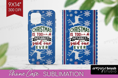 Sarcastic Christmas Quote Phone Case PNG - Knitted Case PNG Product Image 1