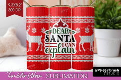 Sarcastic Christmas Quote Tumbler Wrap - Knitted Tumbler PNG Product Image 1