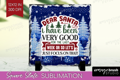 Sarcastic Christmas Quote Slate PNG - Knitted Square Slate Product Image 1