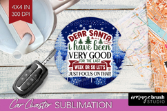 Sarcastic Christmas Quote Car Coaster - Knitted Coaster PNG Product Image 1