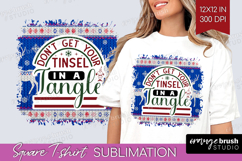 Sarcastic Christmas Quote Square Tshirt Background - Knitted Product Image 1