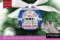 Sarcastic Christmas Quote Ornament PNG - Knitted PNG Product Image 1