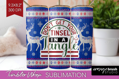 Sarcastic Christmas Quote Tumbler Wrap - Knitted Tumbler PNG Product Image 1