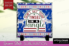 Sarcastic Christmas Quote Slate PNG - Knitted Square Slate Product Image 1