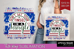 Sarcastic Christmas Quote Tote Bag - Knitted Tote Bag PNG Product Image 1