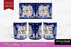 Sarcastic Christmas Quote Mug Wrap - Knitted Mug PNG Product Image 1