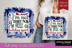 Sarcastic Christmas Quote Tote Bag - Knitted Tote Bag PNG Product Image 1