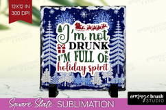 Sarcastic Christmas Quote Slate PNG - Knitted Square Slate Product Image 1