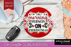 Sarcastic Christmas Quote Car Coaster - Knitted Coaster PNG Product Image 1