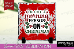 Sarcastic Christmas Quote Slate PNG - Knitted Square Slate Product Image 1
