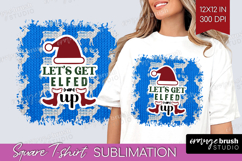 Sarcastic Christmas Quote Square Tshirt Background - Knitted Product Image 1