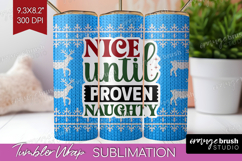 Sarcastic Christmas Quote Tumbler Wrap - Knitted Tumbler PNG Product Image 1