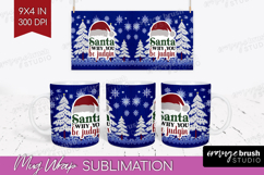 Sarcastic Christmas Quote Mug Wrap - Knitted Mug PNG Product Image 1