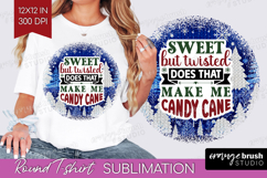 Sarcastic Christmas Quote Round Tshirt Background - Knitted Product Image 1