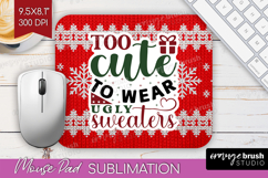 Sarcastic Christmas Quote Mouse Pad Sublimation - Knitted Product Image 1