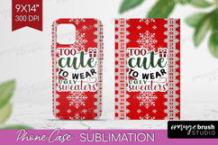 Sarcastic Christmas Quote Phone Case PNG - Knitted Case PNG Product Image 1