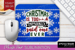 Sarcastic Christmas Quote Mouse Pad Sublimation - Knitted Product Image 1