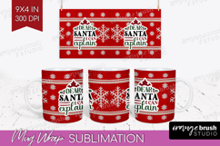Sarcastic Christmas Quote Mug Wrap - Knitted Mug PNG Product Image 1