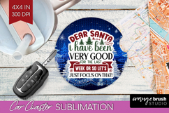 Sarcastic Christmas Quote Car Coaster - Knitted Coaster PNG Product Image 1